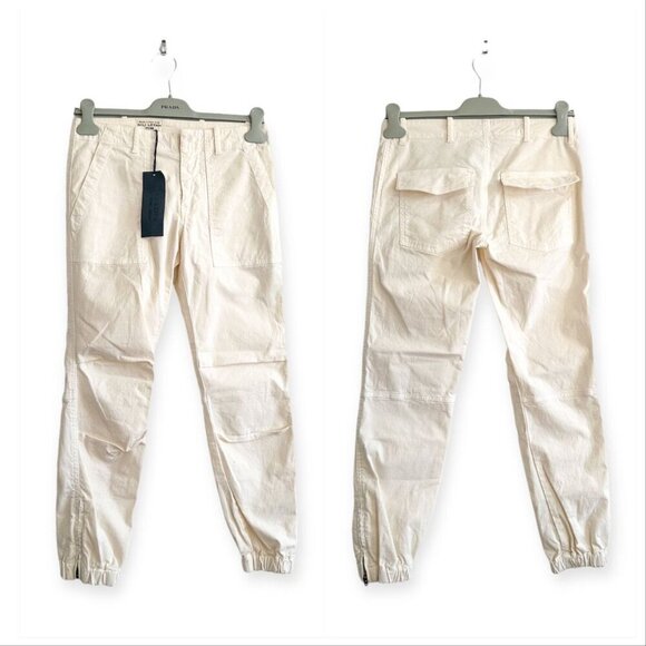 Nili Lotan Cropped Military Pants, Eggshell, Size 0, Ankle Zip, NWT - Picture 16 of 16